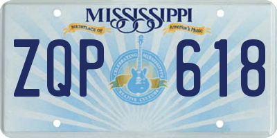 MS license plate ZQP618