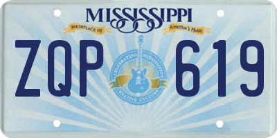 MS license plate ZQP619