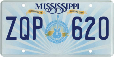 MS license plate ZQP620