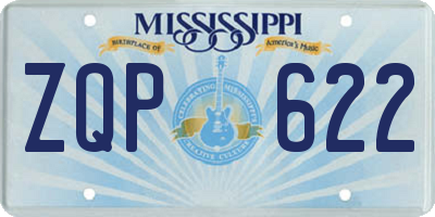 MS license plate ZQP622