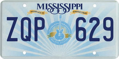 MS license plate ZQP629