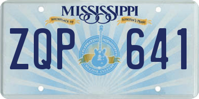 MS license plate ZQP641