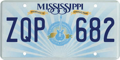 MS license plate ZQP682