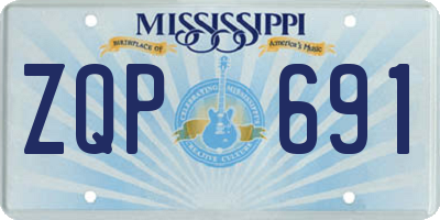 MS license plate ZQP691