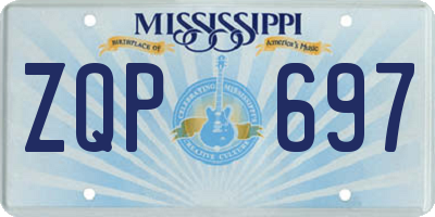 MS license plate ZQP697