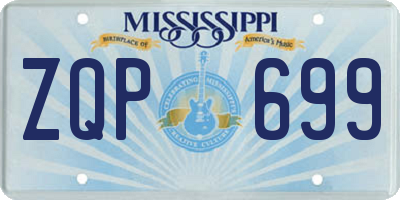 MS license plate ZQP699