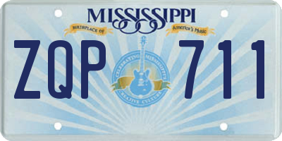 MS license plate ZQP711