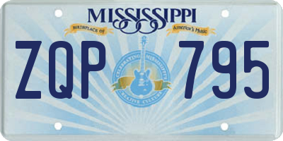 MS license plate ZQP795