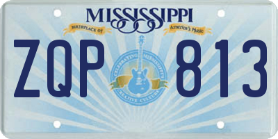 MS license plate ZQP813