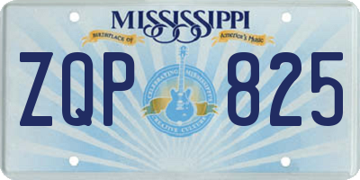 MS license plate ZQP825
