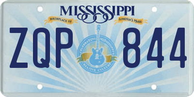 MS license plate ZQP844