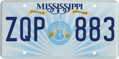 MS license plate ZQP883