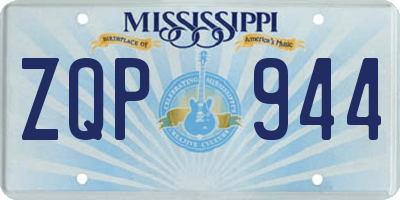 MS license plate ZQP944