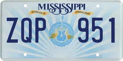 MS license plate ZQP951