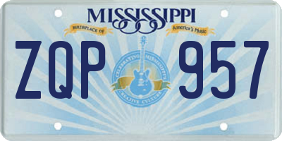 MS license plate ZQP957