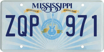 MS license plate ZQP971