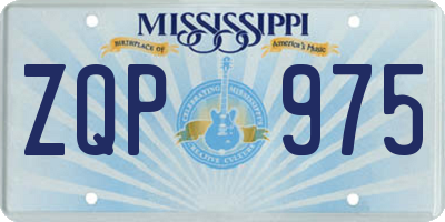 MS license plate ZQP975