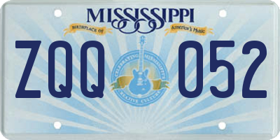 MS license plate ZQQ052