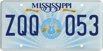 MS license plate ZQQ053