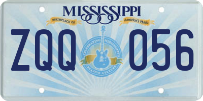 MS license plate ZQQ056