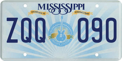 MS license plate ZQQ090