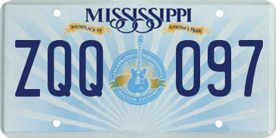MS license plate ZQQ097