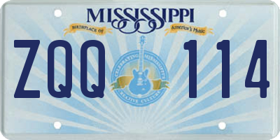 MS license plate ZQQ114