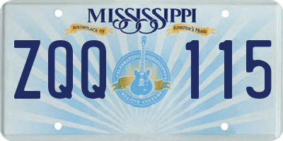 MS license plate ZQQ115