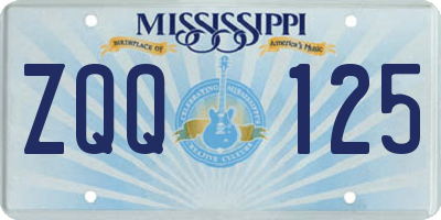 MS license plate ZQQ125