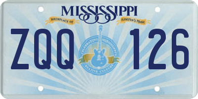 MS license plate ZQQ126