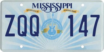 MS license plate ZQQ147