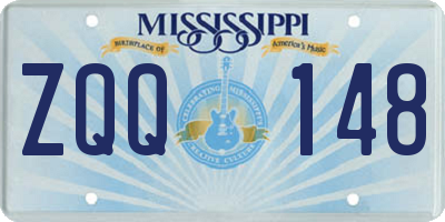 MS license plate ZQQ148