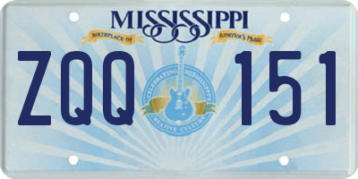MS license plate ZQQ151