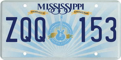 MS license plate ZQQ153