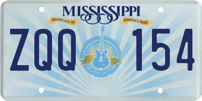MS license plate ZQQ154