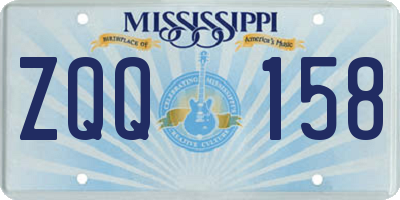 MS license plate ZQQ158