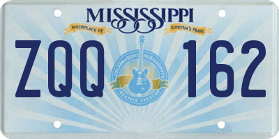 MS license plate ZQQ162
