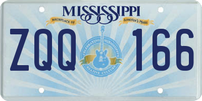 MS license plate ZQQ166