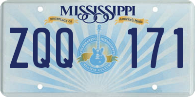 MS license plate ZQQ171