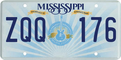 MS license plate ZQQ176