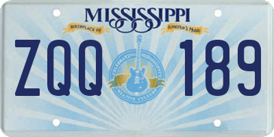 MS license plate ZQQ189