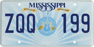 MS license plate ZQQ199