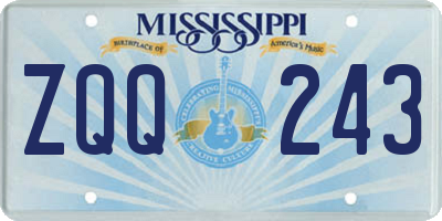 MS license plate ZQQ243