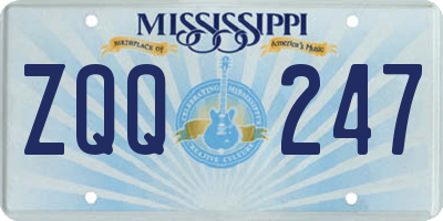 MS license plate ZQQ247