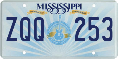 MS license plate ZQQ253