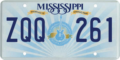 MS license plate ZQQ261