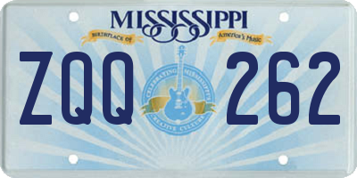 MS license plate ZQQ262