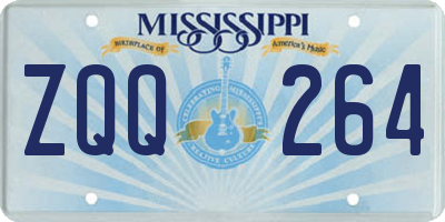 MS license plate ZQQ264