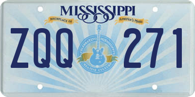 MS license plate ZQQ271