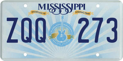 MS license plate ZQQ273